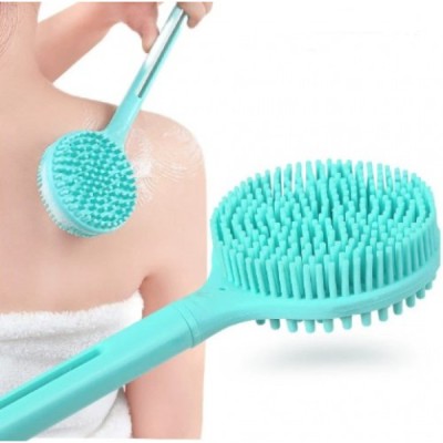 Çift Taraflı Silikon Uzun Saplı Banyo Fırçası Çift Taraflı Silikon Uzun Saplı Banyo Fırçası