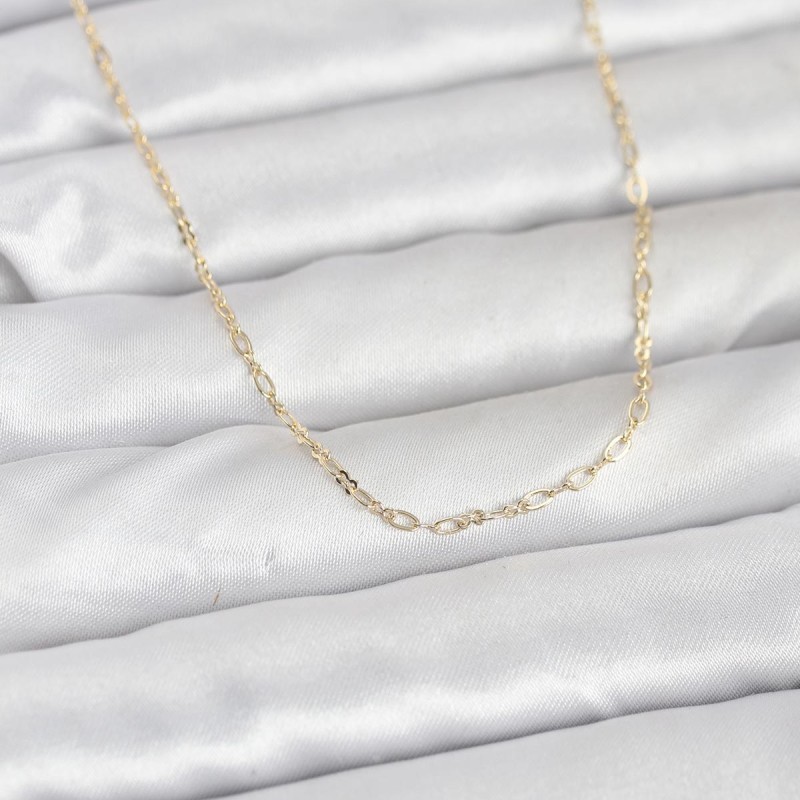 CM 14K Gold Renk 60 cm Zincirli Kadın Kolye CM 14K Gold Renk 60 cm Zincirli Kadın Kolye
