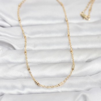 CM 14K Gold Renk Bar Zincir Model 60 cm Kadın Kolye CM 14K Gold Renk Bar Zincir Model 60 cm Kadın Kolye