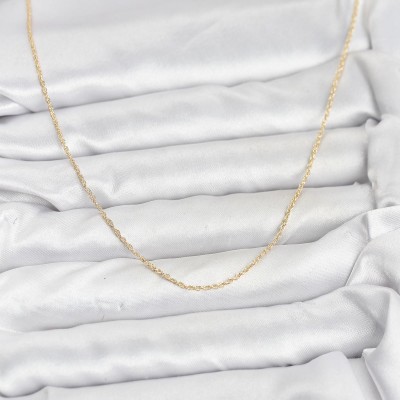 CM 14K Gold Renk Burgu Model 60 cm Kadın Kolye CM 14K Gold Renk Burgu Model 60 cm Kadın Kolye