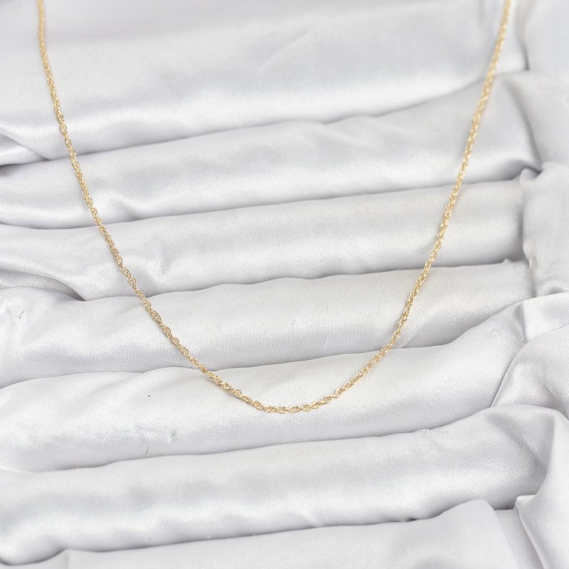 CM 14K Gold Renk Burgu Model 60 cm Kadın Kolye CM 14K Gold Renk Burgu Model 60 cm Kadın Kolye