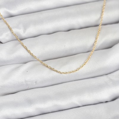 CM 14K Gold Renk Burgu Model 60 cm Kadın Kolye CM 14K Gold Renk Burgu Model 60 cm Kadın Kolye