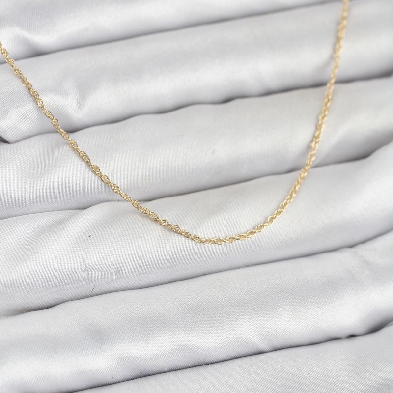 CM 14K Gold Renk Burgu Model 60 cm Kadın Kolye CM 14K Gold Renk Burgu Model 60 cm Kadın Kolye