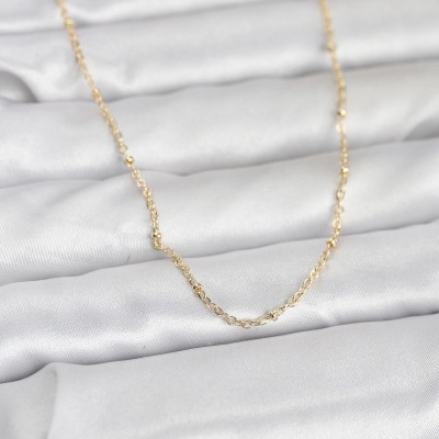 CM 14K Gold Renk Burgu Model 60 cm Kadın Kolye CM 14K Gold Renk Burgu Model 60 cm Kadın Kolye
