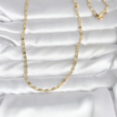 CM 14K Gold Renk Çizgi Lazer Model 60 cm Kadın Kolye CM 14K Gold Renk Çizgi Lazer Model 60 cm Kadın Kolye