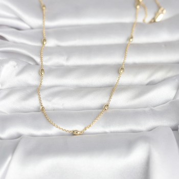 CM 14K Gold Renk Damla Topçuk Model Zincirli 60 cm Kadın Kolye CM 14K Gold Renk Damla Topçuk Model Zincirli 60 cm Kadın Kolye