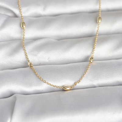 CM 14K Gold Renk Damla Topçuk Model Zincirli 60 cm Kadın Kolye CM 14K Gold Renk Damla Topçuk Model Zincirli 60 cm Kadın Kolye