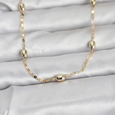 CM 14K Gold Renk Damla Topçuklu Zincir Model 60 cm Kadın Kolye CM 14K Gold Renk Damla Topçuklu Zincir Model 60 cm Kadın Kolye