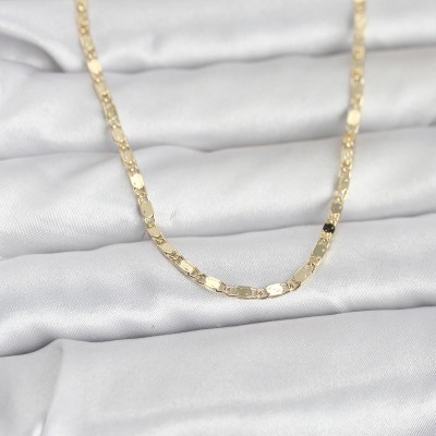 CM 14K Gold Renk Ezme Zincir 60 cm Kadın Kolye CM 14K Gold Renk Ezme Zincir 60 cm Kadın Kolye