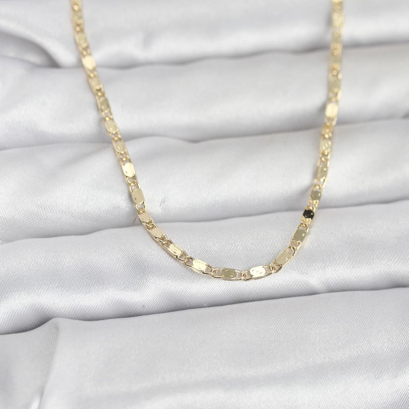 CM 14K Gold Renk Ezme Zincir 60 cm Kadın Kolye CM 14K Gold Renk Ezme Zincir 60 cm Kadın Kolye