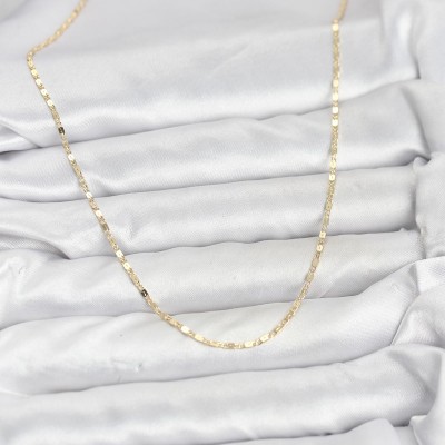 CM 14K Gold Renk Ezme Zincir Model 60 cm Kadın Kolye CM 14K Gold Renk Ezme Zincir Model 60 cm Kadın Kolye