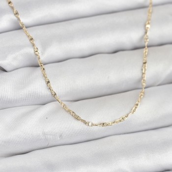 CM 14K Gold Renk Gemici Zincir Model 60 cm Kadın Kolye