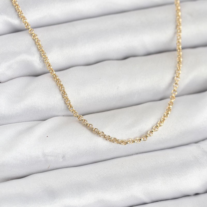 CM 14K Gold Renk Halka Model 60 cm Kadın Kolye CM 14K Gold Renk Halka Model 60 cm Kadın Kolye