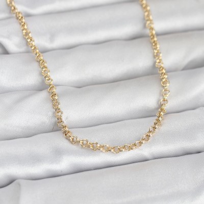 CM 14K Gold Renk Halka Zincir Model 60 cm Kadın Kolye CM 14K Gold Renk Halka Zincir Model 60 cm Kadın Kolye