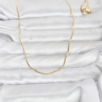 CM 14K Gold Renk İnce Kare Zincirli Model 60 cm Kadın Kolye CM 14K Gold Renk İnce Kare Zincirli Model 60 cm Kadın Kolye