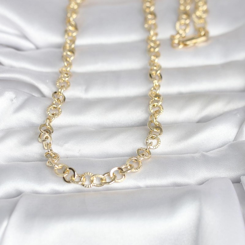 CM 14K Gold Renk Kalın Halka Zincirli 60 cm Kadın Kolye CM 14K Gold Renk Kalın Halka Zincirli 60 cm Kadın Kolye