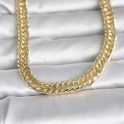 CM 14K Gold Renk Kalın Zincir Model 60 cm Kadın Kolye
