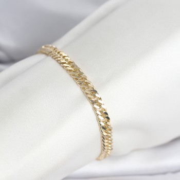 CM 14K Gold Renk Kalın Zincir Model Kadın Bileklik