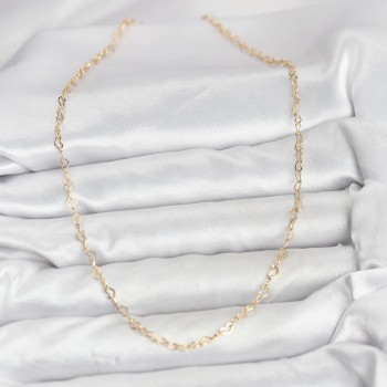 CM 14K Gold Renk Kalp Zincirli Kadın Kolye CM 14K Gold Renk Kalp Zincirli Kadın Kolye