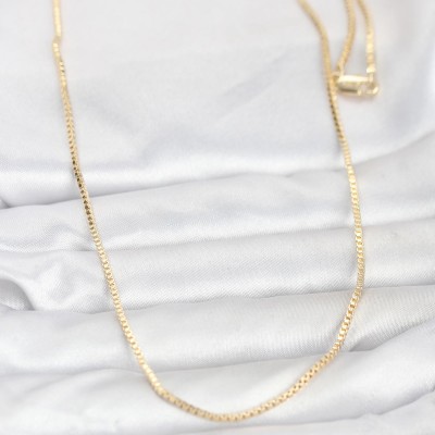 CM 14K Gold Renk Kare Zincirli Model 60 cm Kadın Kolye CM 14K Gold Renk Kare Zincirli Model 60 cm Kadın Kolye