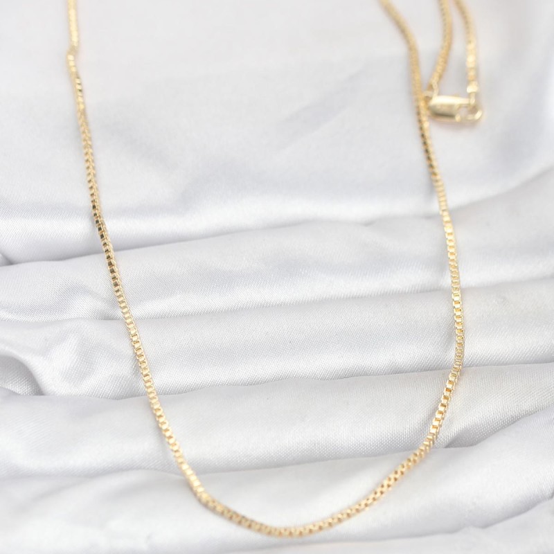 CM 14K Gold Renk Kare Zincirli Model 60 cm Kadın Kolye CM 14K Gold Renk Kare Zincirli Model 60 cm Kadın Kolye