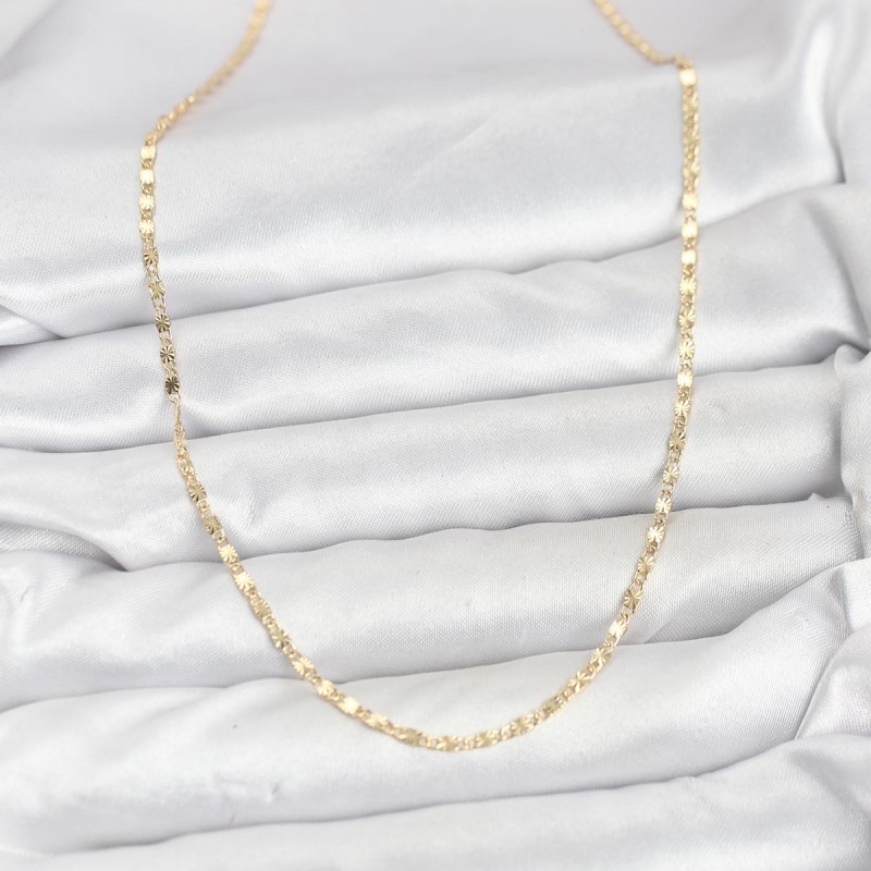 CM 14K Gold Renk Lazer İnce Zincirli Kadın Kolye CM 14K Gold Renk Lazer İnce Zincirli Kadın Kolye