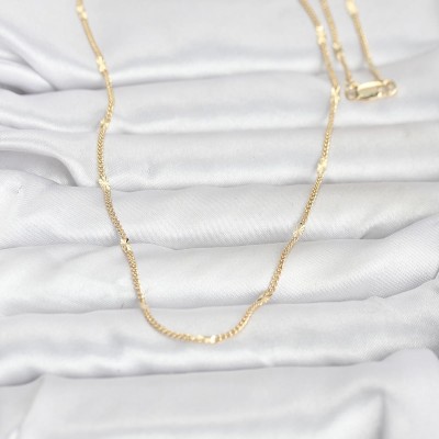 CM 14K Gold Renk Lazer Puntalı Model 60 cm Kadın Kolye CM 14K Gold Renk Lazer Puntalı Model 60 cm Kadın Kolye