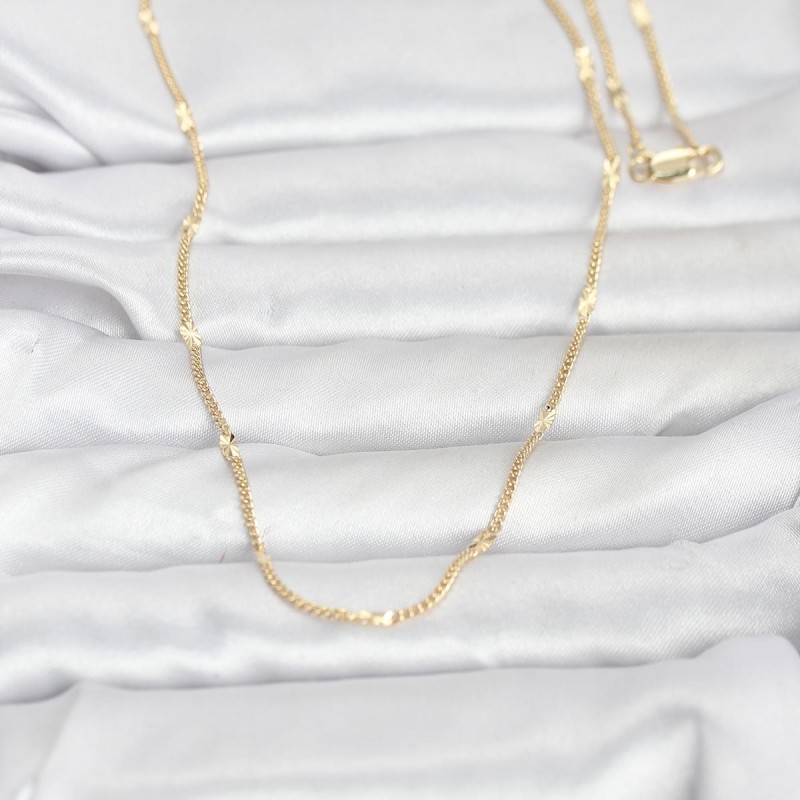 CM 14K Gold Renk Lazer Puntalı Model 60 cm Kadın Kolye CM 14K Gold Renk Lazer Puntalı Model 60 cm Kadın Kolye
