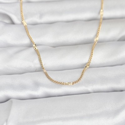 CM 14K Gold Renk Lazer Puntalı Model 60 cm Kadın Kolye CM 14K Gold Renk Lazer Puntalı Model 60 cm Kadın Kolye