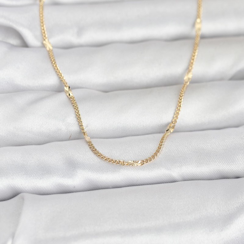 CM 14K Gold Renk Lazer Puntalı Model 60 cm Kadın Kolye CM 14K Gold Renk Lazer Puntalı Model 60 cm Kadın Kolye
