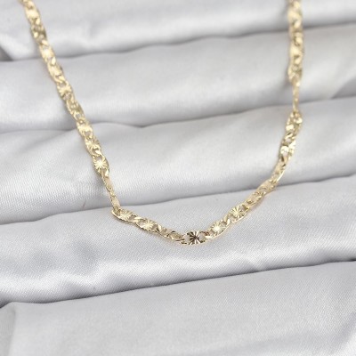 CM 14K Gold Renk Lazer Zincirli Model 60 cm Kadın Kolye CM 14K Gold Renk Lazer Zincirli Model 60 cm Kadın Kolye