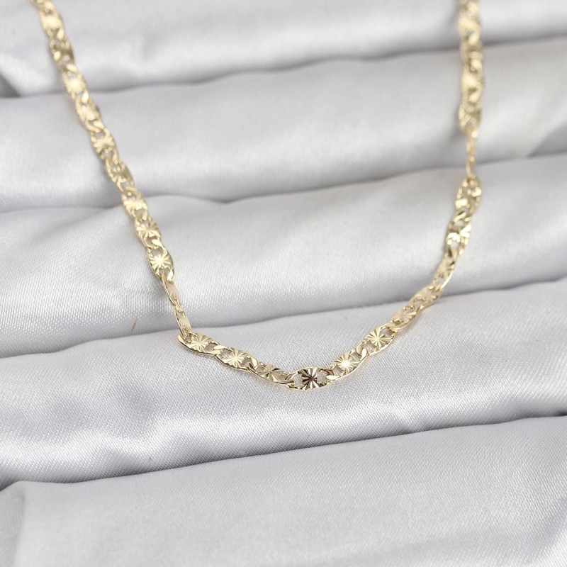 CM 14K Gold Renk Lazer Zincirli Model 60 cm Kadın Kolye CM 14K Gold Renk Lazer Zincirli Model 60 cm Kadın Kolye