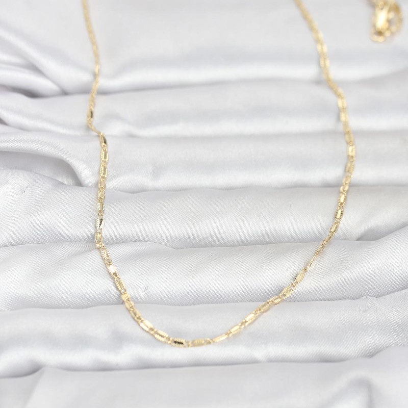 CM 14K Gold Renk Lazerli Zincir Model 60 cm Kadın Kolye CM 14K Gold Renk Lazerli Zincir Model 60 cm Kadın Kolye