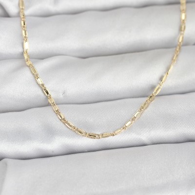 CM 14K Gold Renk Lazerli Zincir Model 60 cm Kadın Kolye CM 14K Gold Renk Lazerli Zincir Model 60 cm Kadın Kolye