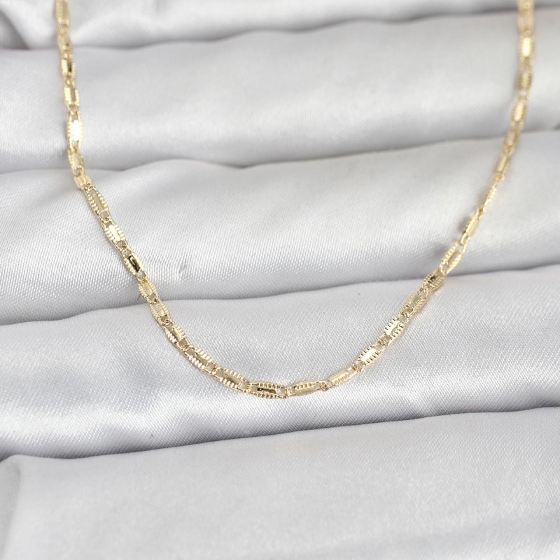 CM 14K Gold Renk Lazerli Zincir Model 60 cm Kadın Kolye CM 14K Gold Renk Lazerli Zincir Model 60 cm Kadın Kolye