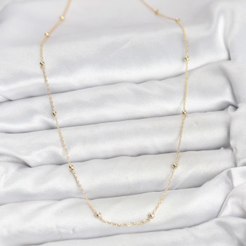 CM 14K Gold Renk Minik Top Zincirli Kadın Kolye CM 14K Gold Renk Minik Top Zincirli Kadın Kolye