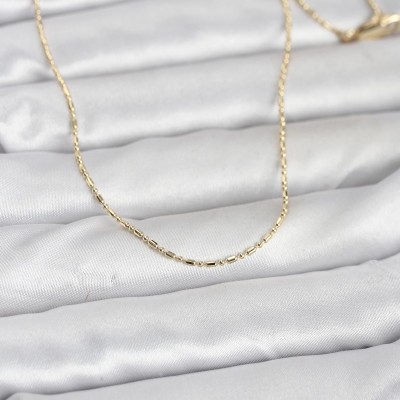 CM 14K Gold Renk Parçalı Topçuk Model 60 cm Kadın Kolye CM 14K Gold Renk Parçalı Topçuk Model 60 cm Kadın Kolye