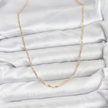 CM 14K Gold Renk Pirinç Ezme Burgu Model Kadın Kolye CM 14K Gold Renk Pirinç Ezme Burgu Model Kadın Kolye