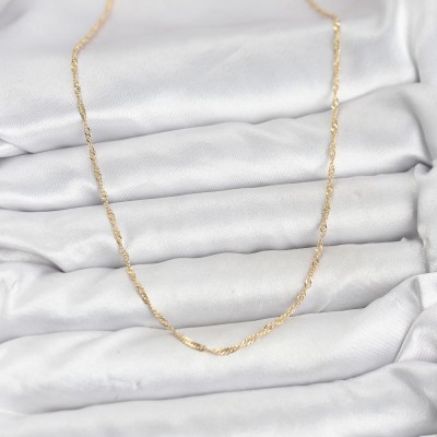 CM 14K Gold Renk Pirinç Ezme Burgu Model Kadın Kolye CM 14K Gold Renk Pirinç Ezme Burgu Model Kadın Kolye