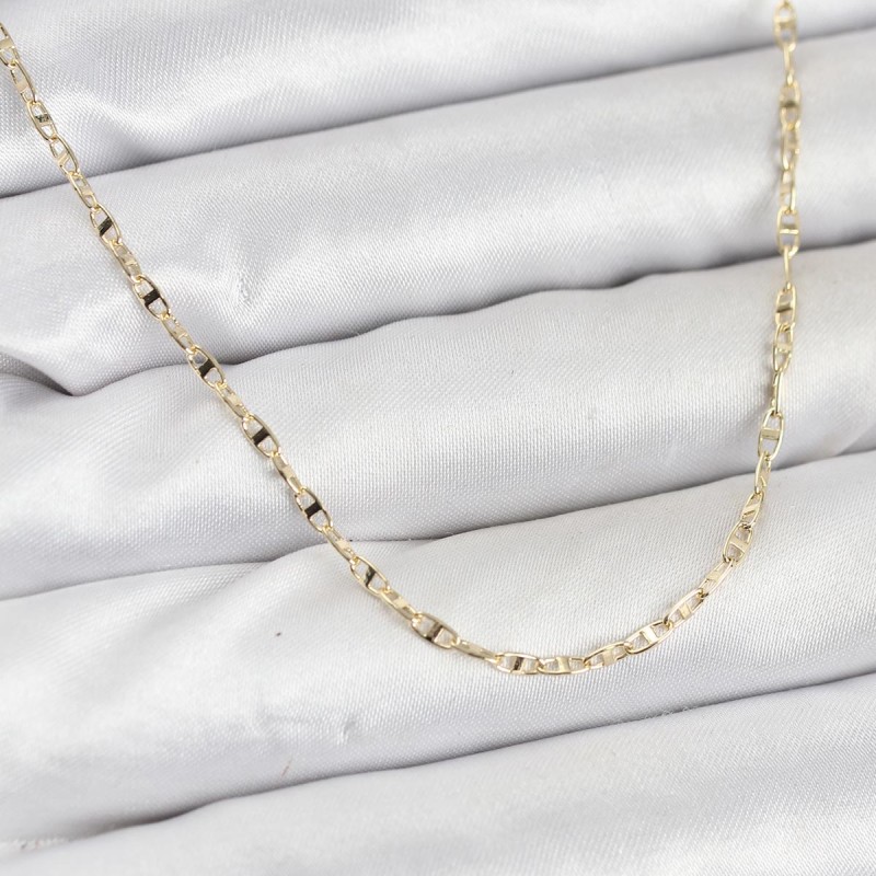 CM 14K Gold Renk Pirinç Gemi Zinciri Model Kadın Kolye CM 14K Gold Renk Pirinç Gemi Zinciri Model Kadın Kolye