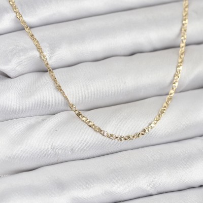 CM 14K Gold Renk Pirinç Lazer Model 60 cm Kadın Kolye CM 14K Gold Renk Pirinç Lazer Model 60 cm Kadın Kolye