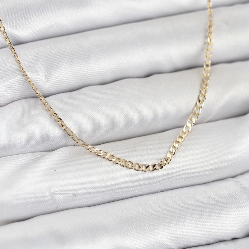 CM 14K Gold Renk Pirinç Zincir Model Kadın Kolye CM 14K Gold Renk Pirinç Zincir Model Kadın Kolye