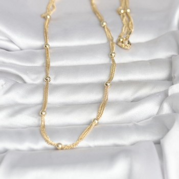 CM 14K Gold Renk Topçuk Model 60 cm Kadın Kolye CM 14K Gold Renk Topçuk Model 60 cm Kadın Kolye