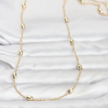 CM 14K Gold Renk Topçuklu Burgu Zincir Model 60 cm Kadın Kolye CM 14K Gold Renk Topçuklu Burgu Zincir Model 60 cm Kadın Kolye