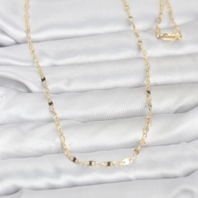 CM 14K Gold Renk Yassı Gemici Zincir Model 60 cm Kadın Kolye CM 14K Gold Renk Yassı Gemici Zincir Model 60 cm Kadın Kolye