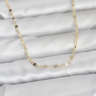 CM 14K Gold Renk Yassı Gemici Zincir Model 60 cm Kadın Kolye CM 14K Gold Renk Yassı Gemici Zincir Model 60 cm Kadın Kolye