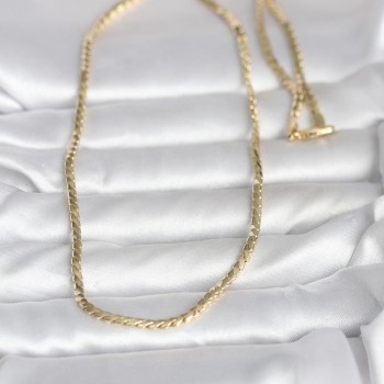 CM 14K Gold Renk Yassı Model 60 cm Kadın Kolye CM 14K Gold Renk Yassı Model 60 cm Kadın Kolye