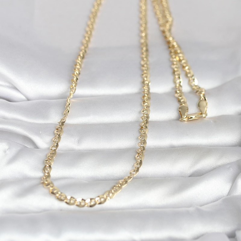 CM 14K Gold Renk Yassı Oval Zincirli Model 60 cm Kadın Kolye CM 14K Gold Renk Yassı Oval Zincirli Model 60 cm Kadın Kolye