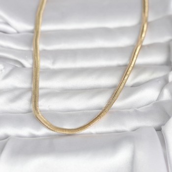 CM 14K Gold Renk Yassı Yılan Zincir Model 45 cm Kadın Kolye CM 14K Gold Renk Yassı Yılan Zincir Model 45 cm Kadın Kolye