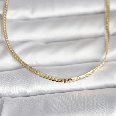 CM 14K Gold Renk Yassı Zincir Model 45 cm Kadın Kolye CM 14K Gold Renk Yassı Zincir Model 45 cm Kadın Kolye
